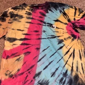 Embroidered urban outfitters pocket tee (tie dye)